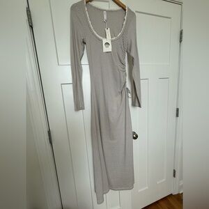 Daily Practice by Anthropologie Fitted Ruched Maxi Dress